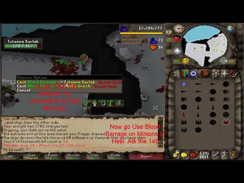 Fast Guide K'ril Tsutsaroth (Zammy) - Solo with Blood Barrage [10 per Trip] - Old School Runescape