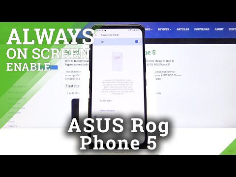 ASUS ROG Phone 5 Lock Screen Settings - Turn On Always On Display Feature