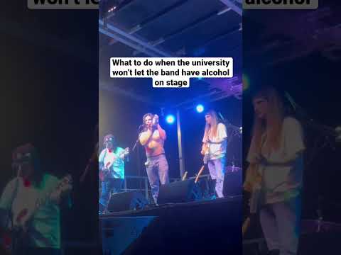 University won’t let rock band have alcohol on stage so they get creative