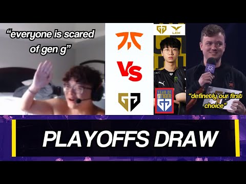 Shanks reaction to playoffs draw of GEN G VS FNATIC
