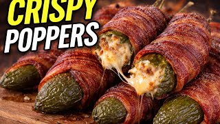 The Crispiest Bacon Wrapped Jalapeño Poppers on the Grill