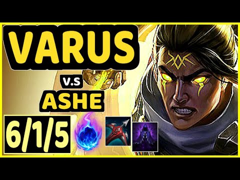 GUNKRAB (VARUS) vs ASHE - 6/1/5 KDA BOTTOM ADC CHALLENGER GAMEPLAY - OC