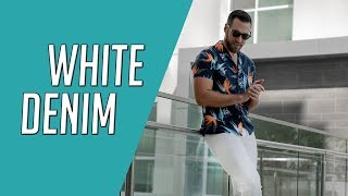 6 Ways To Style White Denim || How to Wear White Jeans || Gent&#39;s Lounge Lookbook