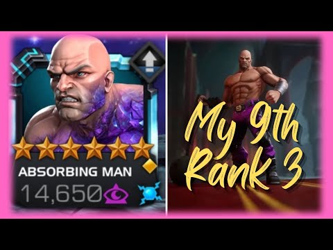 Mcoc - unawakened Absorbing Man Rank up| 6 ⭐ Rank 3 Gameplay | best rotation and much more!