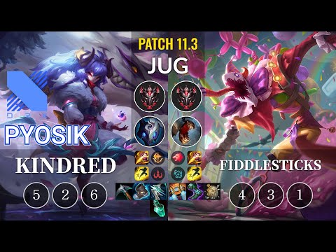 DRX Pyosik Kindred vs Fiddlesticks Jungle - KR Patch 11.3
