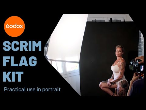 Scrim Flag Kit - Practical use in portrait photography - Behind the scenes