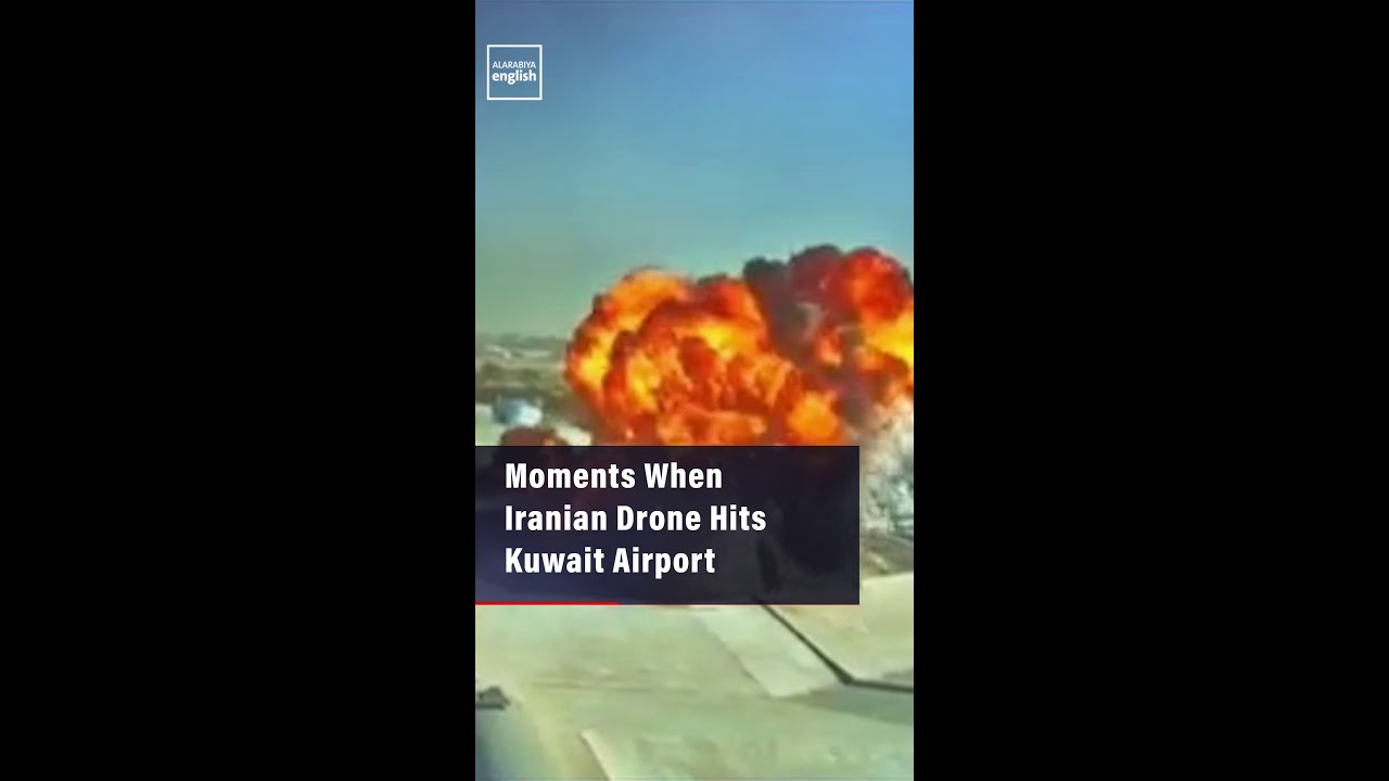 Video | Moments When Iranian Drone Hits Kuwait Airport