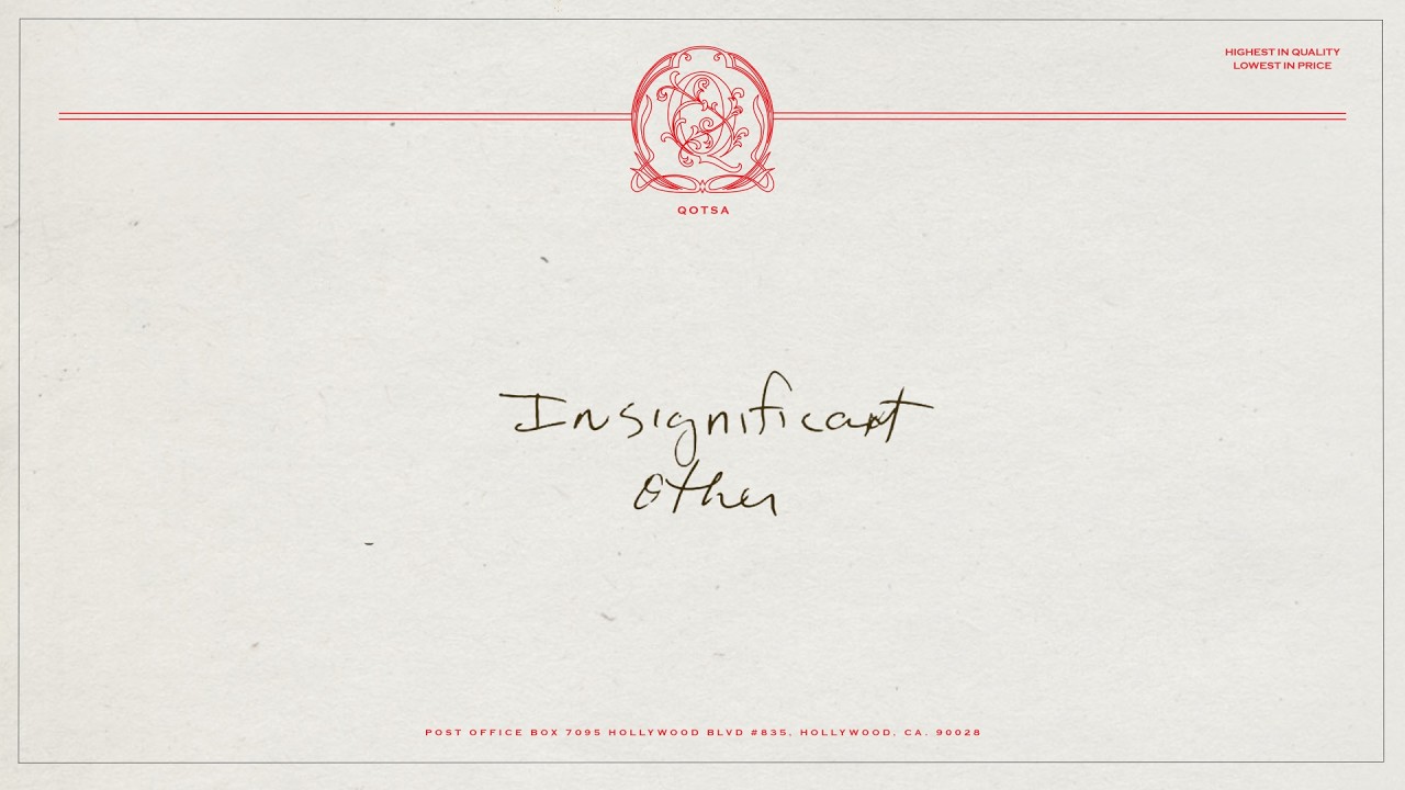 Queens of the Stone Age - Insignificant Other (Lyric Video) - YouTube