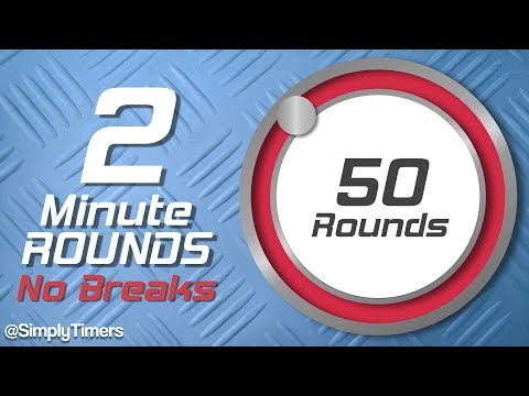 2 min rounds Interval Timer (2min/2min interval timer) up to 50 reps