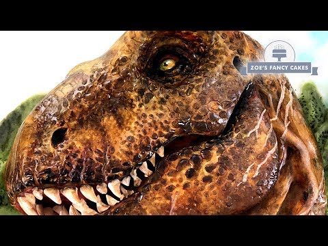 JURASSIC WORLD T-REX CAKE Dinosaur cake tutorial