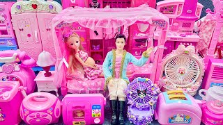 Download lagu 13 Minutes Satisfying with Unboxing Pink Barbie Doll Bedroom,Kitchen Collection Review Toys | ASMR mp3