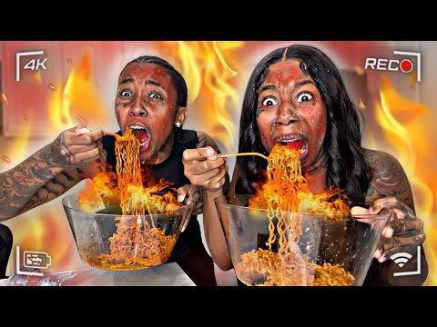 2X SPICY 🌶️ NOODLES CHALLENGE WITH RKEMPIREE ❤️
