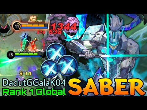One Shot Monster Saber Wipe Out All!! - Top 1 Global Saber by DadutGGalaK04 - Mobile Legends