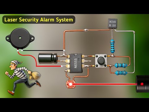 How to make laser security alarm | Anti theft alarm circuit | Burglar alarm | Project