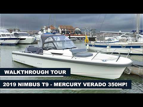 Nimbus T8 Walkthrough Boat Tour - 350hp Mercury Verado - Brilliant Axopar Alternative - High Quality