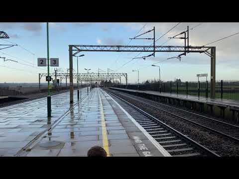 37610 Thrashes through Cheddington on an inspection train