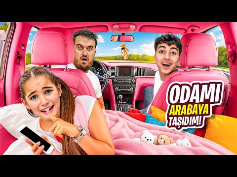 ELIF SINEM MOVED HER ROOM TO THE CAR!! SECRET ESCAPE FROM MY FATHER ROOM IN THE CAR!!