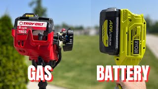 Gas Powered or Battery Operated String Trimmer???