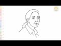 Jane Goodall Easy Drawing Face Outline Sketches How To Draw Jane Goodall Step By Step Artjanag