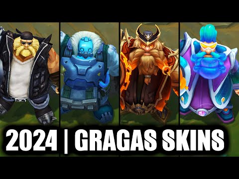 ALL GRAGAS SKINS SPOTLIGHT 2024 | League of Legends