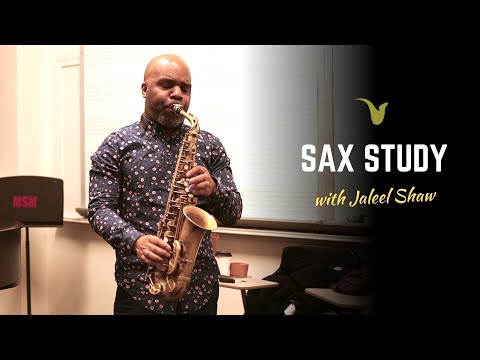 A Saxophone Lesson at Manhattan School of Music - Jaleel Shaw on NY Meyers, Sound, Transcribing...