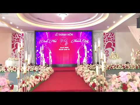 Màn Hình Led P4 Tại Nhà Hàng Tiệc Cưới Bình Hường Place