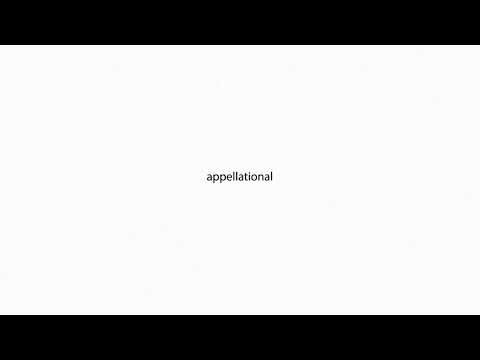 appellational PRONUNCIATION