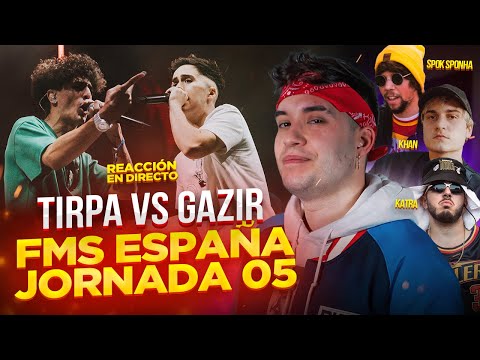 ¡QUÉ BATALLÓN LA XXTA MADRE 😱😱! TIRPA VS GAZIR - - REACCIÓN FMS ESPAÑA J05
