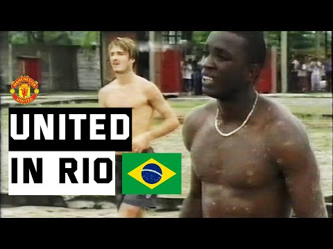 Man Utd Training in Brazil | including a swimming competition between the players | January 2000
