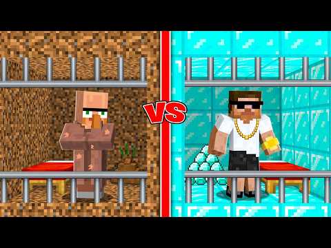 Rich vs Poor Prison Survival Battle in Minecraft..