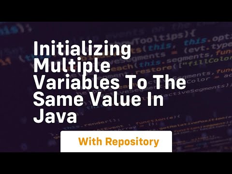 Java Set Multiple Variables To Same Value