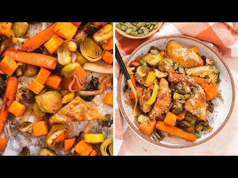 Tempeh and Veggie Sheet Pan Dinner | the best way to make roasted veggies!