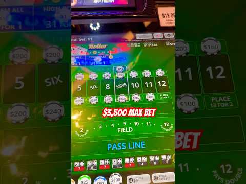 $3,500 MAX BET! Can We Make Profit On Bubble Craps?! #casino #crazybetting #gambling  #maxbet