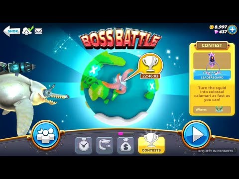 L Shark vs Colossal Squid (Boss Battle Contest Live) - Hungry Shark World