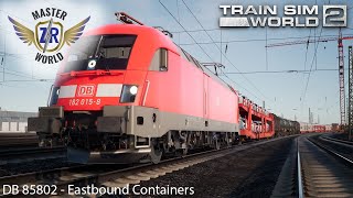 DB 85802 - Eastbound Containers - Hauptstrecke München - Augsburg - BR 182 - Train Sim World 2