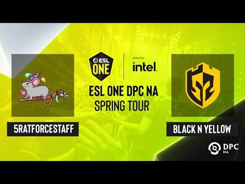 Dota2 - 5RATFORCESTAFF vs Black N Yellow - Game 1 - ESL One DPC NA Spring