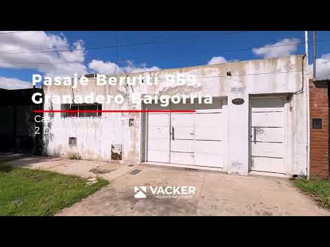 Pasaje Berutti 959 | Casa en venta | Granadero Baigorria