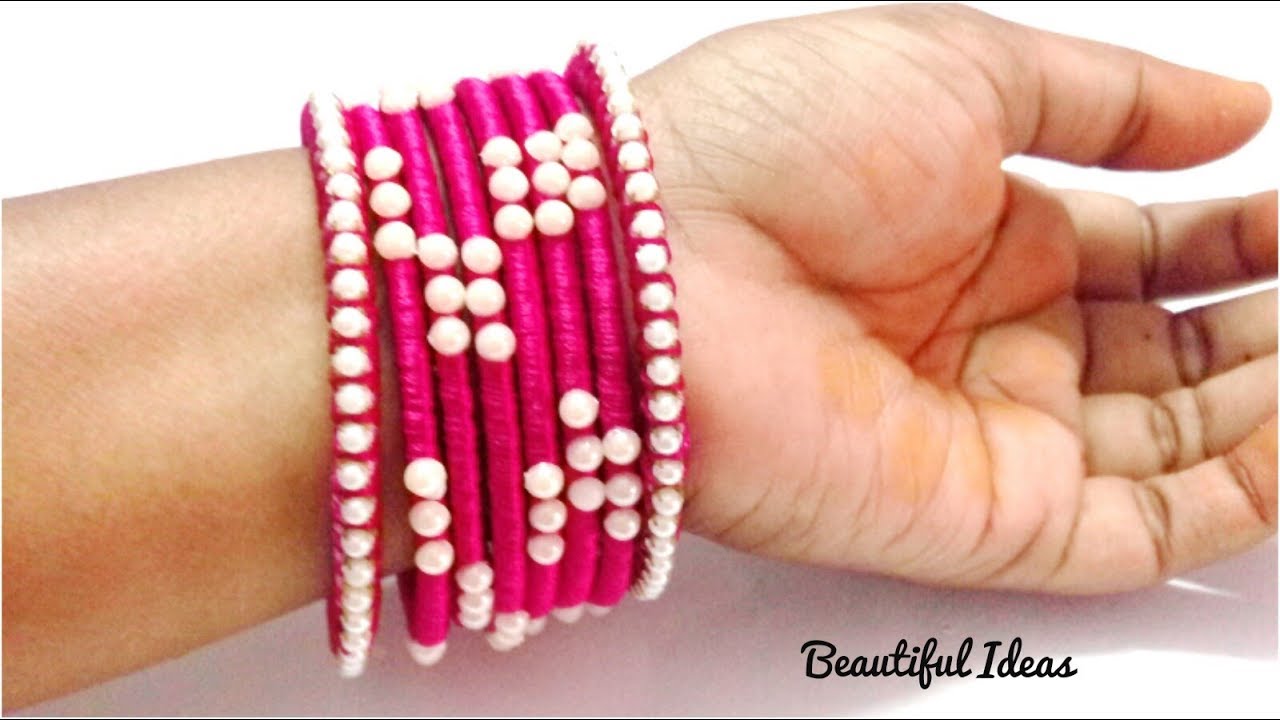 Video DIYHow to Make Old Bangles Turn in to New Silk thread