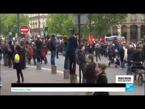 France Presidential Election: Clashes break out between protesters and police