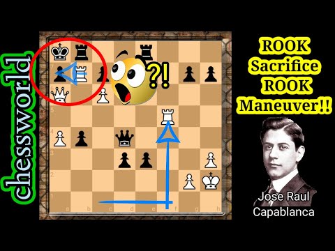 SAVAGE!! ROOK Maneuver ROOKSAC!!!  CAPABLANCA VS RAUBITSCHECK 1906|| CHESSWORLD888