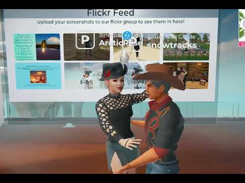 Sinespace Virtual World. Guides  ArcticRose and Snowtracks.