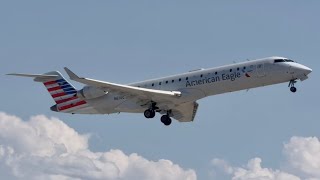 American Eagle (SkyWest) Mitsubishi CRJ-700ER Takeoff From Idaho Falls [N614QX]