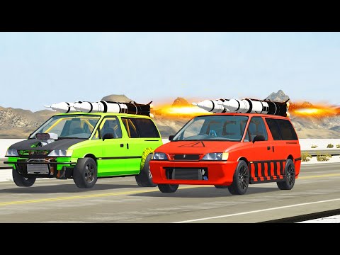 Beamng.Drive - High speed freaky drag races #11