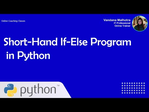 Short Hand If Else Program In Python Python Programming Course For Beginners