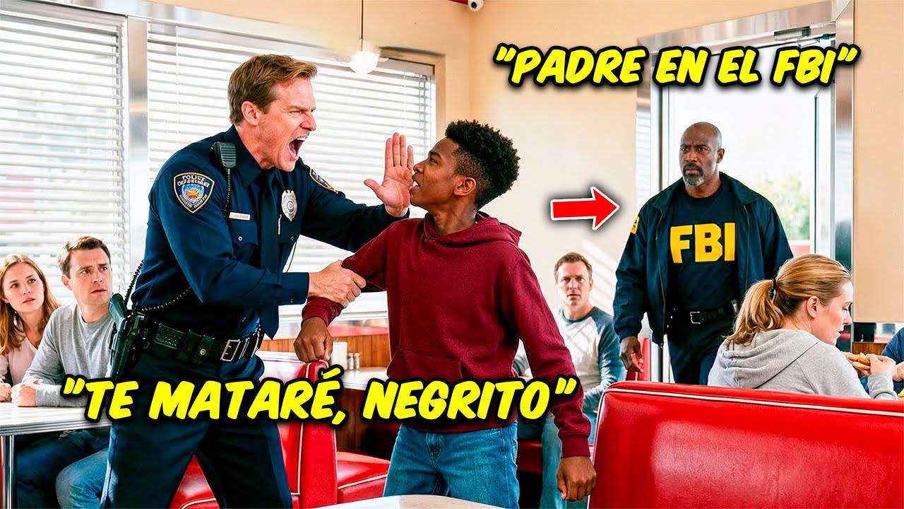 Policía Abofetea A Chico Negro En Restaurante, Sin Saber Que Su Padre Es Agente Del FBI.