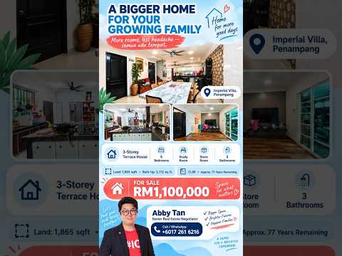 Imperial Villa Penampang 3-Storey Terrace House for Sale | 5 Bedrooms video