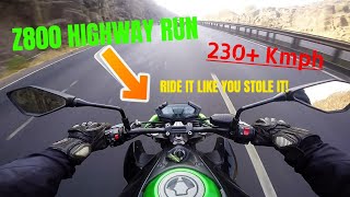 Ride it like you Stole it. Z800 on a Highway.
