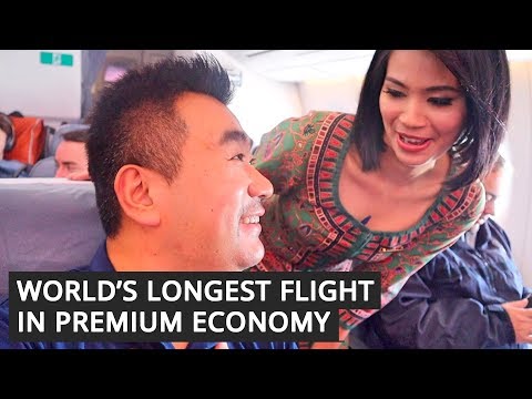 World's LONGEST FLIGHT in Premium ECONOMY on Singapore Airlines