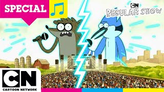 Top Songs with Mordecai and Rigby | Regular Show | Cartoon Network UK