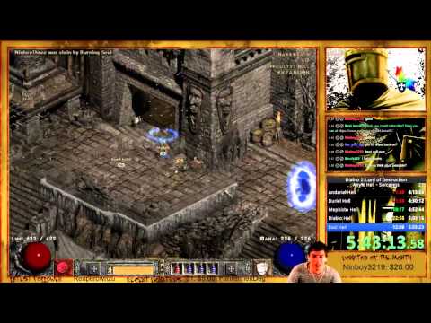 Diablo 2 Hell Any% Speedrun - Sorceress - 5:52:40 - PB! Part 2